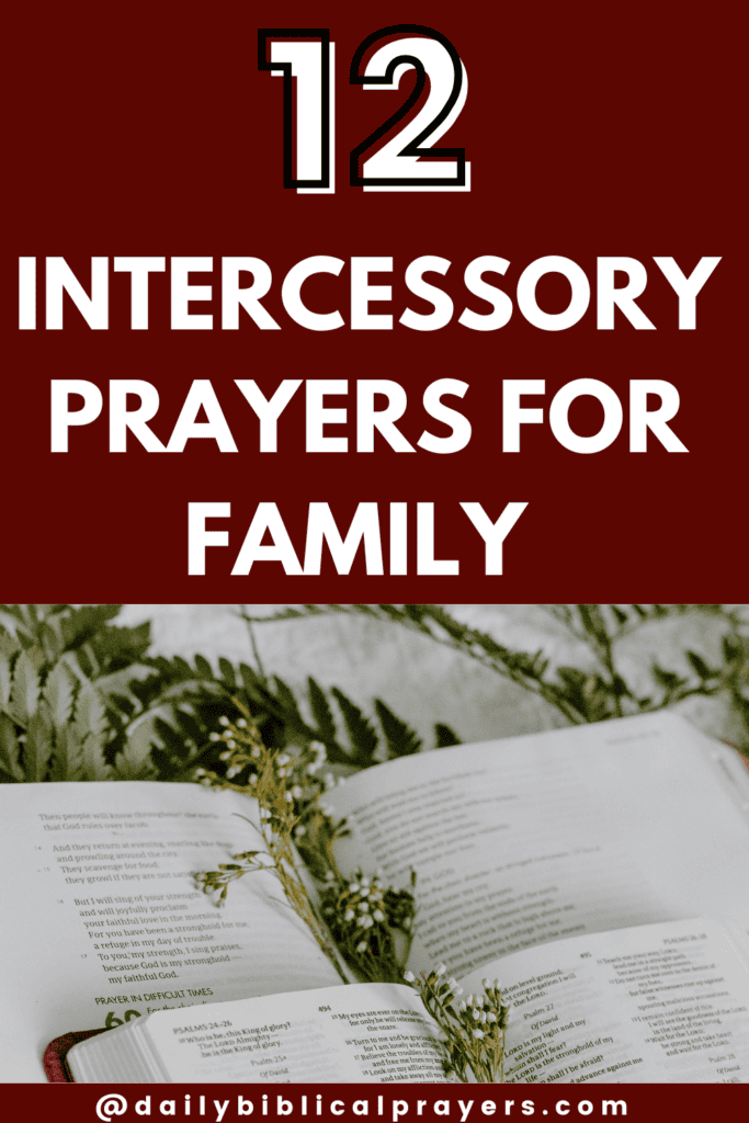 12 intercessory prayers for family 