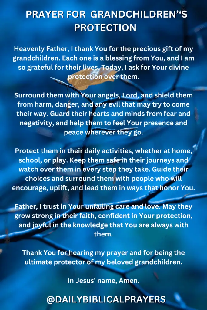 Prayer for Grandchildren’s protection