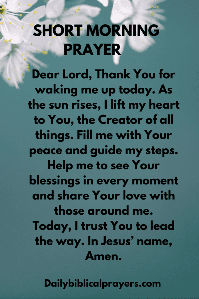 Short morning prayer 