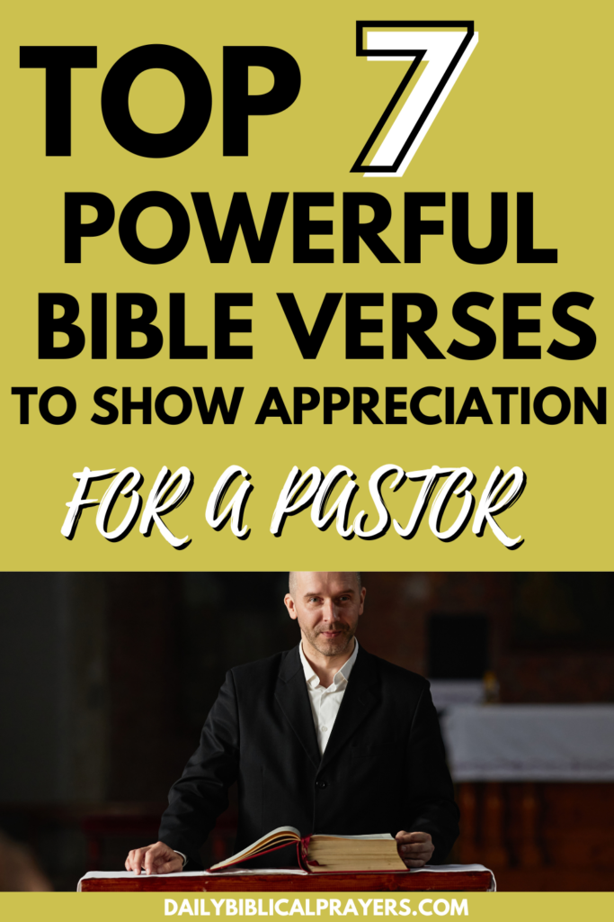 Top 7 Powerful Bible Verses to Show Appreciation for a Pastor