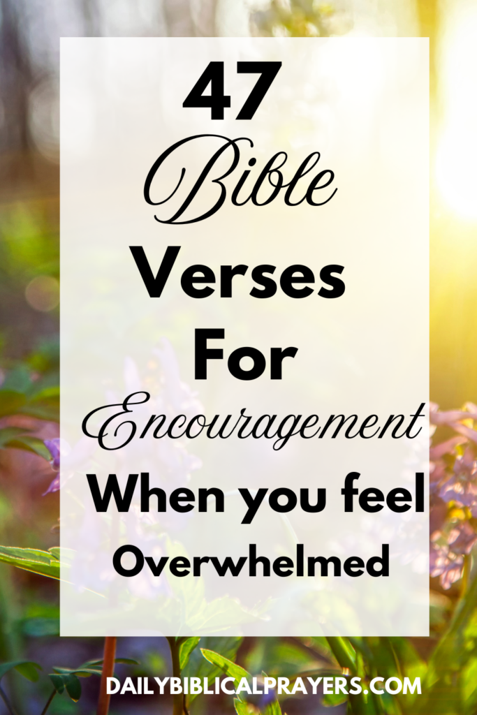 47 Bible Verses for Encouragement When Life Feels Overwhelming