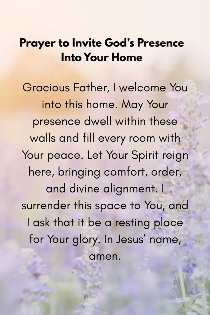 Prayer to invite God’s presence in your home