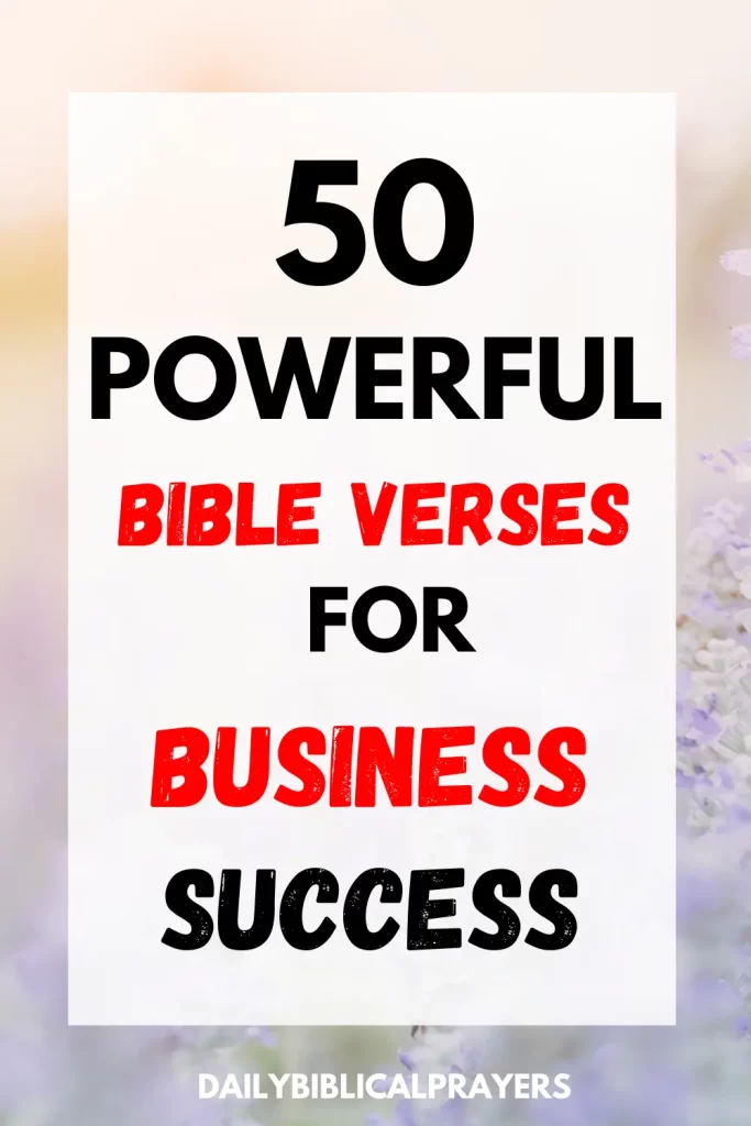 50 Powerful Bible Verses For Business Success