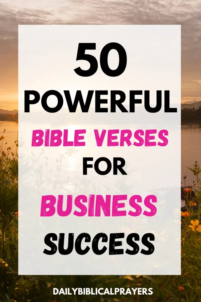 50 Powerful Bible Verses For Business Success