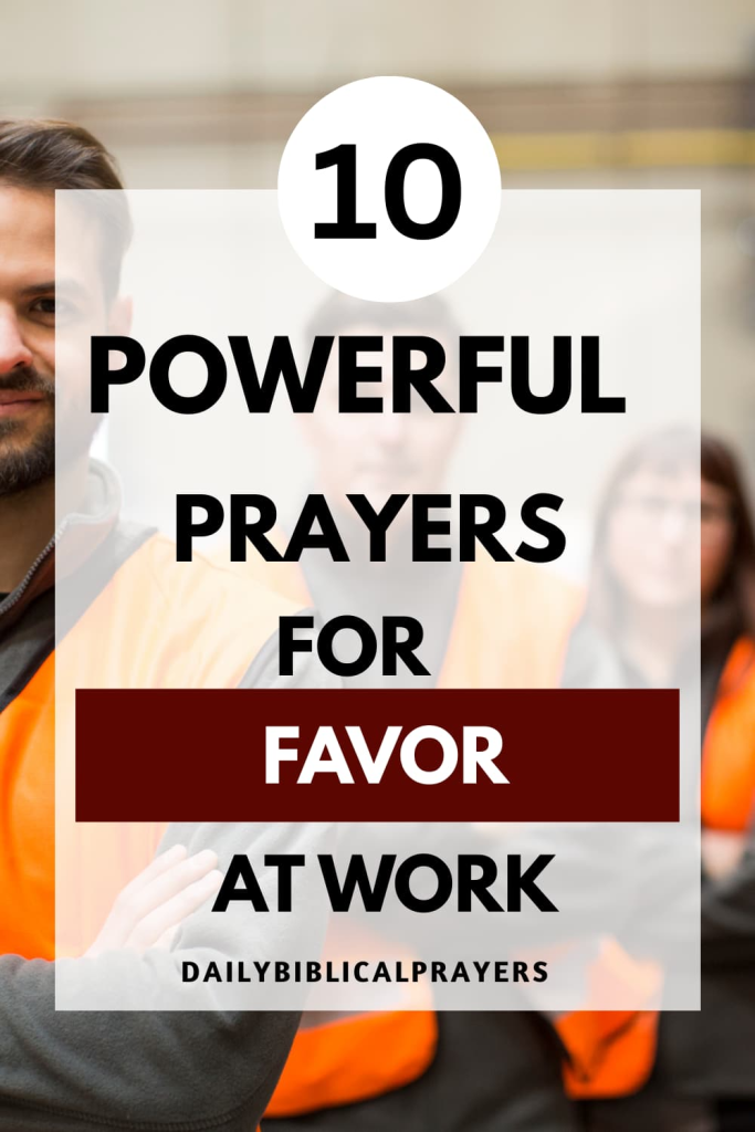Prayer for favor at work