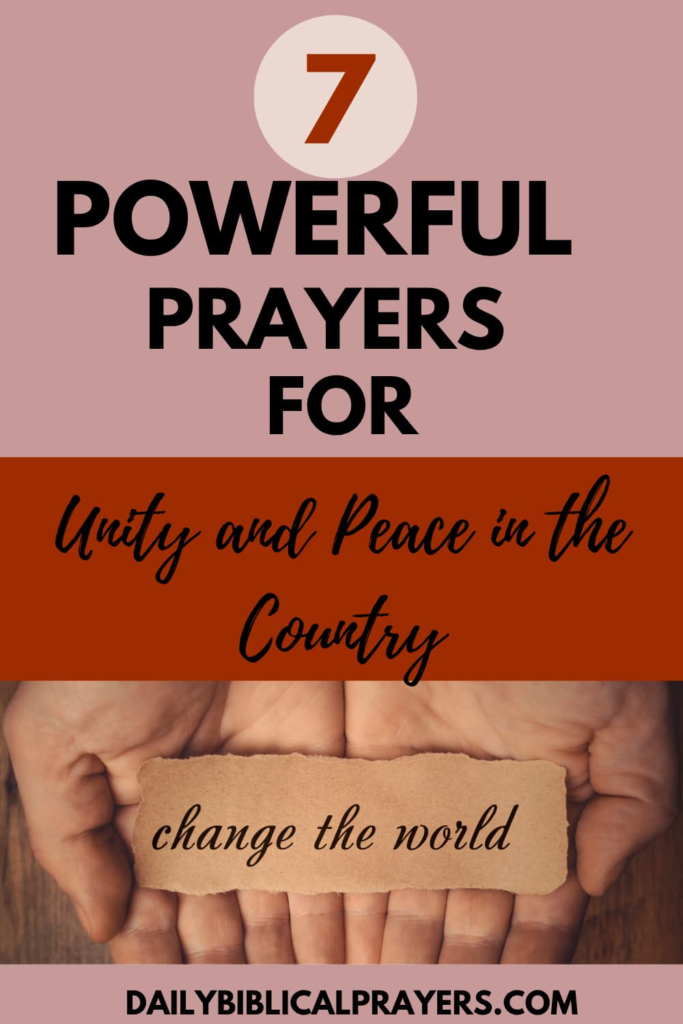 7 Powerful Prayers for Unity and Peace in the Country