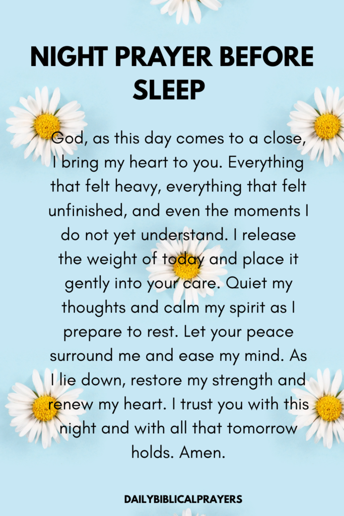 Night prayer before sleep 