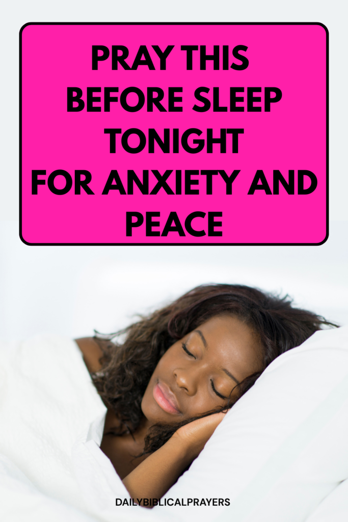 Night prayer for anxiety before you sleep
